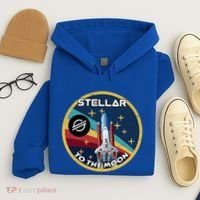 Xlm To The Moon Crypto Space Grunge Cryptocurrency Great Gift Hoodie thumb 4