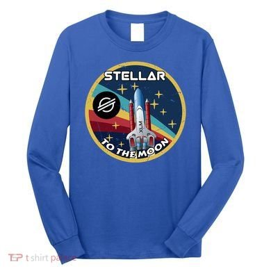 Xlm To The Moon Crypto Space Grunge Cryptocurrency Great Gift Long Sleeve Shirt