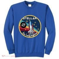 Xlm To The Moon Crypto Space Grunge Cryptocurrency Great Gift Sweatshirt thumb 0