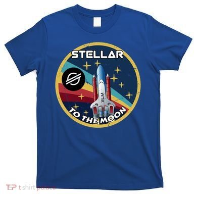 Xlm To The Moon Crypto Space Grunge Cryptocurrency Great Gift T-Shirt