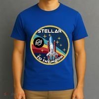 Xlm To The Moon Crypto Space Grunge Cryptocurrency Great Gift T-Shirt thumb 3