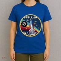 Xlm To The Moon Crypto Space Grunge Cryptocurrency Great Gift T-Shirt thumb 4