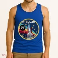Xlm To The Moon Crypto Space Grunge Cryptocurrency Great Gift Tank Top thumb 3