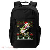 Xmas Ugly Sweater Style Santa Rainbow Trout Fish Christmas Meaningful Gift Backpack thumb 0