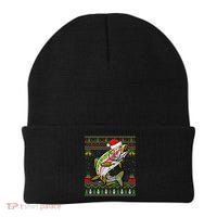 Xmas Ugly Sweater Style Santa Rainbow Trout Fish Christmas Meaningful Gift Beanie thumb 0