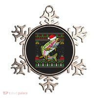 Xmas Ugly Sweater Style Santa Rainbow Trout Fish Christmas Meaningful Gift Ornament thumb 0
