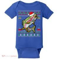 Xmas Ugly Sweater Style Santa Rainbow Trout Fish Christmas Meaningful Gift Baby Bodysuit thumb 0