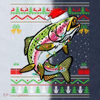 Xmas Ugly Sweater Style Santa Rainbow Trout Fish Christmas Meaningful Gift Sport-Tek Competitor United Soccer Jersey thumb 4