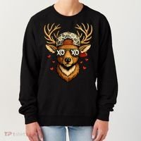 XOXO Valentine Buck Camo Deer Hunting Women's Sweatshirt thumb 0