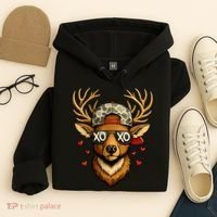 XOXO Valentine Buck Camo Deer Hunting Hoodie thumb 4