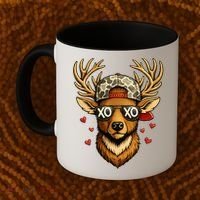 XOXO Valentine Buck Camo Deer Hunting Coffee Mug thumb 2