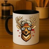 XOXO Valentine Buck Camo Deer Hunting Coffee Mug thumb 4
