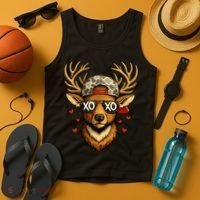 XOXO Valentine Buck Camo Deer Hunting Tank Top thumb 4
