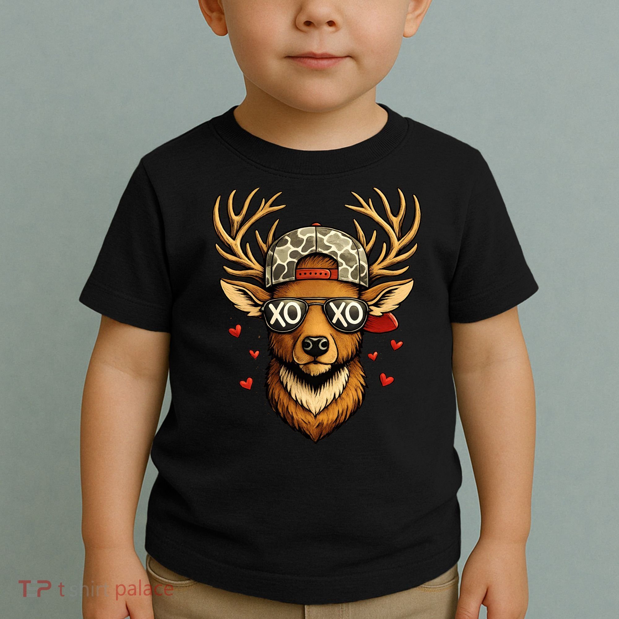 XOXO Valentine Buck Camo Deer Hunting Toddler T-Shirt