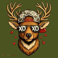 XOXO Valentine Buck Camo Deer Hunting Long Sleeve Shirt thumb 2