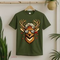 XOXO Valentine Buck Camo Deer Hunting T-Shirt thumb 2