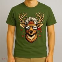 XOXO Valentine Buck Camo Deer Hunting T-Shirt thumb 3