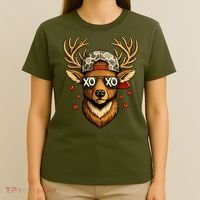 XOXO Valentine Buck Camo Deer Hunting T-Shirt thumb 4