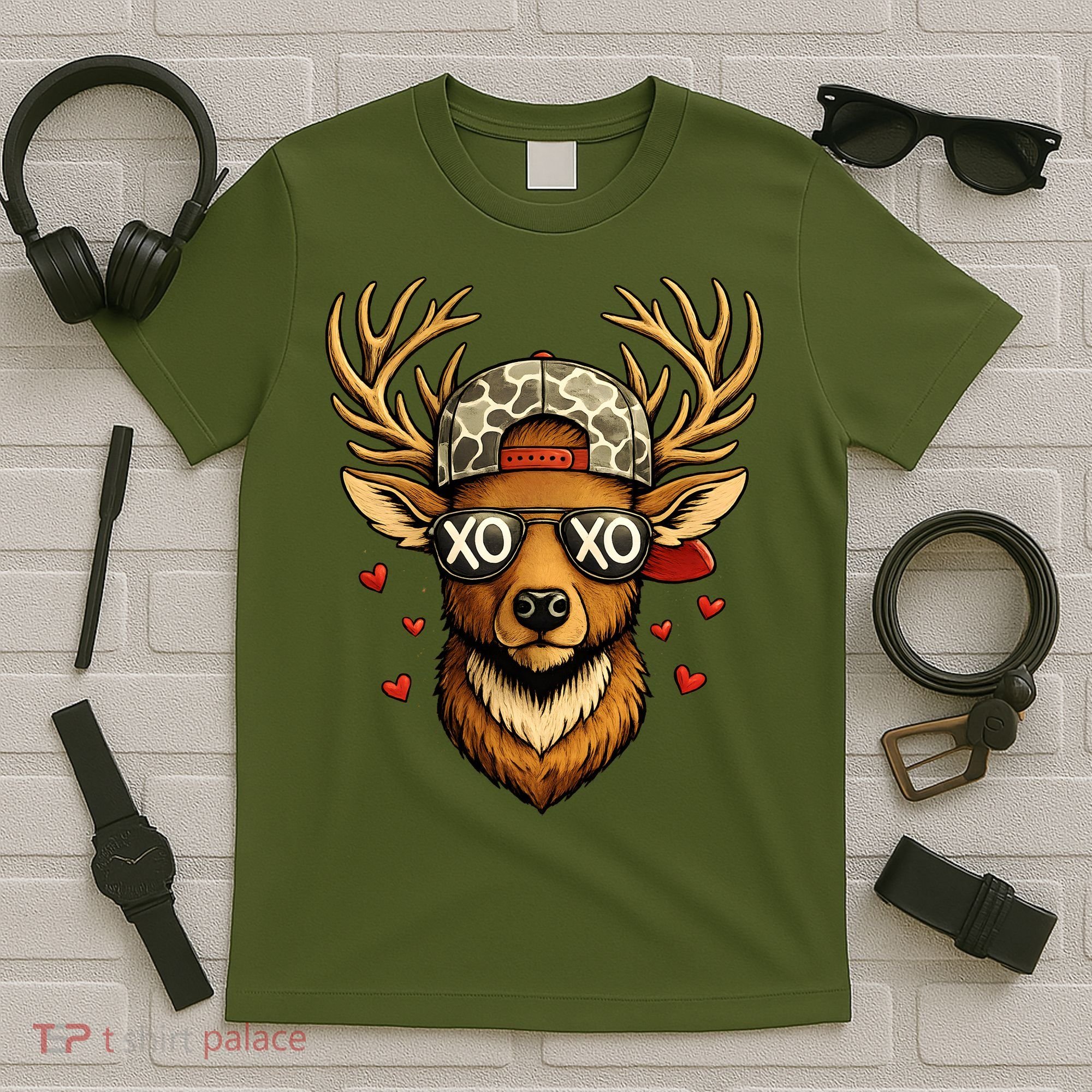 XOXO Valentine Buck Camo Deer Hunting T-Shirt