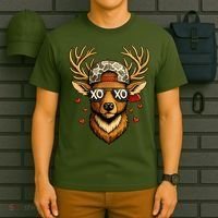 XOXO Valentine Buck Camo Deer Hunting T-Shirt thumb 6