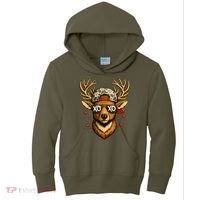 XOXO Valentine Buck Camo Deer Hunting Kids Hoodie thumb 0