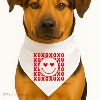 Xoxo Valentines Cute USA-Made Doggie Bandana thumb 1
