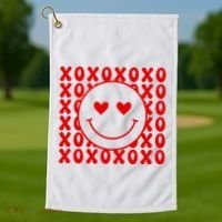 Xoxo Valentines Cute Golf Towel thumb 1
