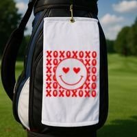 Xoxo Valentines Cute Golf Towel thumb 2