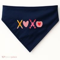 Xoxo Valentines Day School Holiday USA-Made Doggie Bandana thumb 0