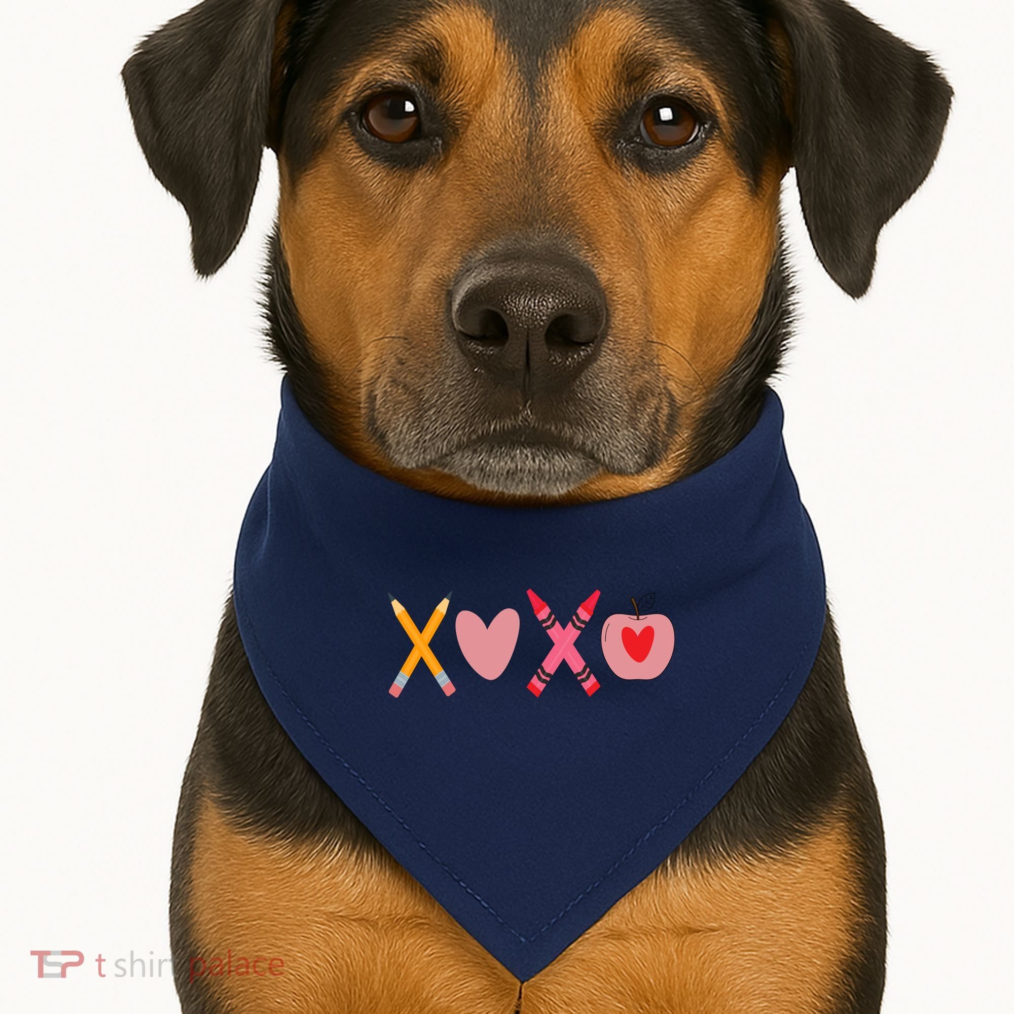 Xoxo Valentines Day School Holiday USA-Made Doggie Bandana