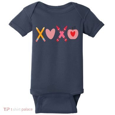 Xoxo Valentines Day School Holiday Baby Bodysuit