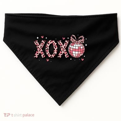 Xoxo Valentines Day Retro USA-Made Doggie Bandana