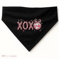 Xoxo Valentines Day Retro USA-Made Doggie Bandana thumb 0