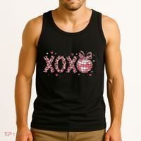 Xoxo Valentines Day Retro Tank Top thumb 3