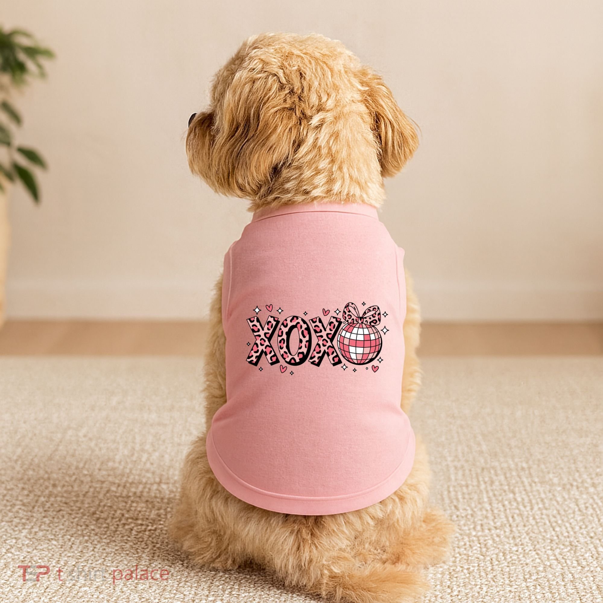 Xoxo Valentines Day Retro Doggie Tank