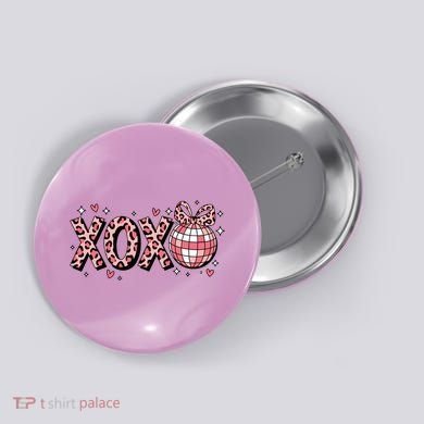 Xoxo Valentines Day Retro Button