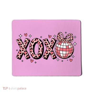 Xoxo Valentines Day Retro Mousepad