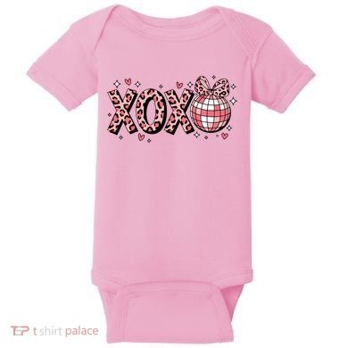 Xoxo Valentines Day Retro Baby Bodysuit