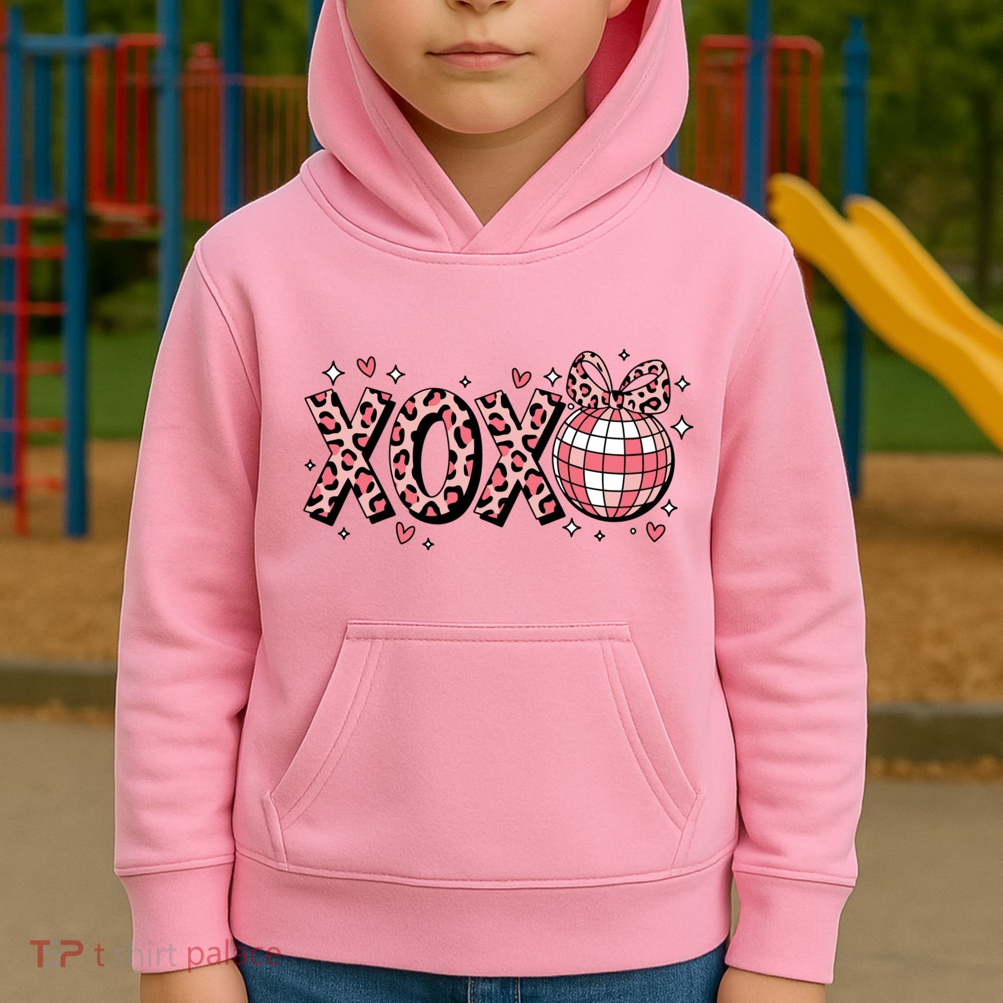 Xoxo Valentines Day Retro Kids Hoodie