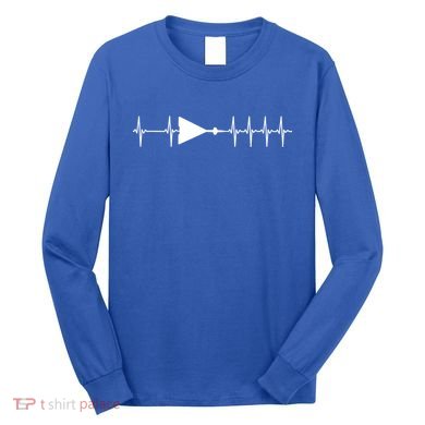 Xb70 Valkyrie Ecg Heartbeat Airplane Cool Gift Long Sleeve Shirt