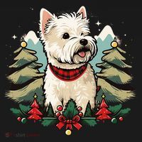 Xmas West Highland White Terrier Santa on Christmas Westie Sweatshirt thumb 3
