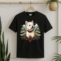 Xmas West Highland White Terrier Santa on Christmas Westie T-Shirt thumb 2