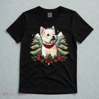 Xmas West Highland White Terrier Santa on Christmas Westie T-Shirt thumb 5