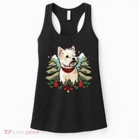 Xmas West Highland White Terrier Santa on Christmas Westie Women's Tank Top thumb 0