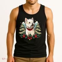 Xmas West Highland White Terrier Santa on Christmas Westie Tank Top thumb 3