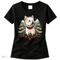 Xmas West Highland White Terrier Santa on Christmas Westie Women's T-Shirt thumb 0