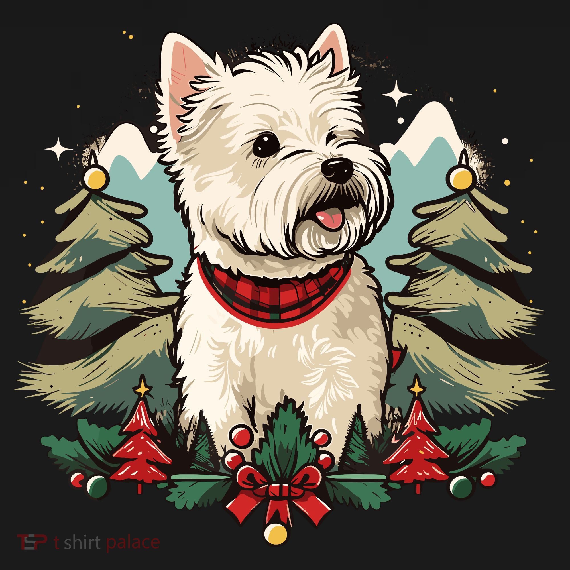 Xmas West Highland White Terrier Santa On Christmas Westie Ornament