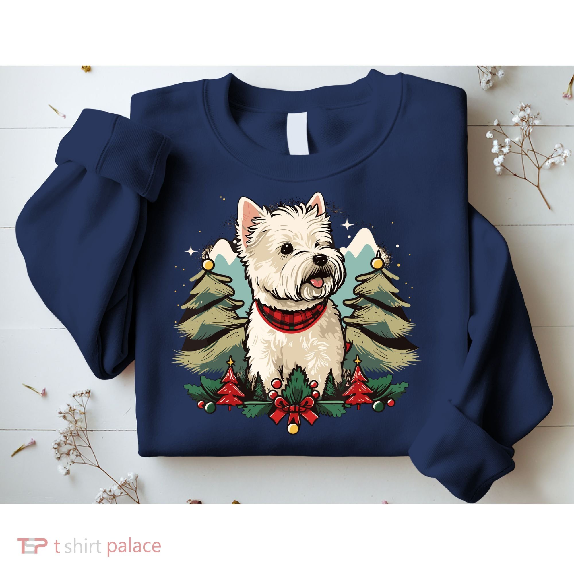Xmas West Highland White Terrier Santa On Christmas Westie Sweatshirt