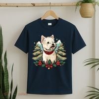 Xmas West Highland White Terrier Santa On Christmas Westie T-Shirt thumb 2