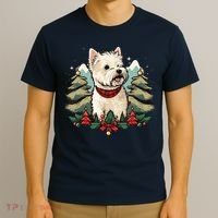 Xmas West Highland White Terrier Santa On Christmas Westie T-Shirt thumb 3